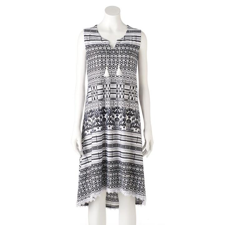 Women's World Unity Lace-up Shift Dress, Size: Small, Oxford