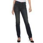 Women's Apt. 9&reg; High Waisted Straight-leg Jeans, Size: 16, Black