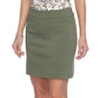 Women's Croft & Barrow&reg; Pull-on Super Stretch Skort, Size: 16, Med Green