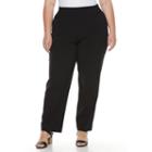 Plus Size Croft & Barrow&reg; Polished Pull-on Pants, Women's, Size: 24w Short, Black