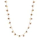 Chaps Bead Long Station Necklace, Women's, White Oth