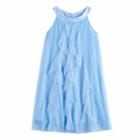 Disney D-signed Girls 7-16 Ruffle Front Clip Dot Shift Dress, Size: Large, Blue
