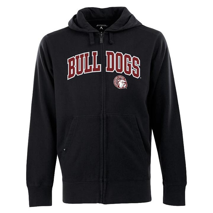 Men's Mississippi State Bulldogs Signature Zip Front Fleece Hoodie, Size: Xl, Black