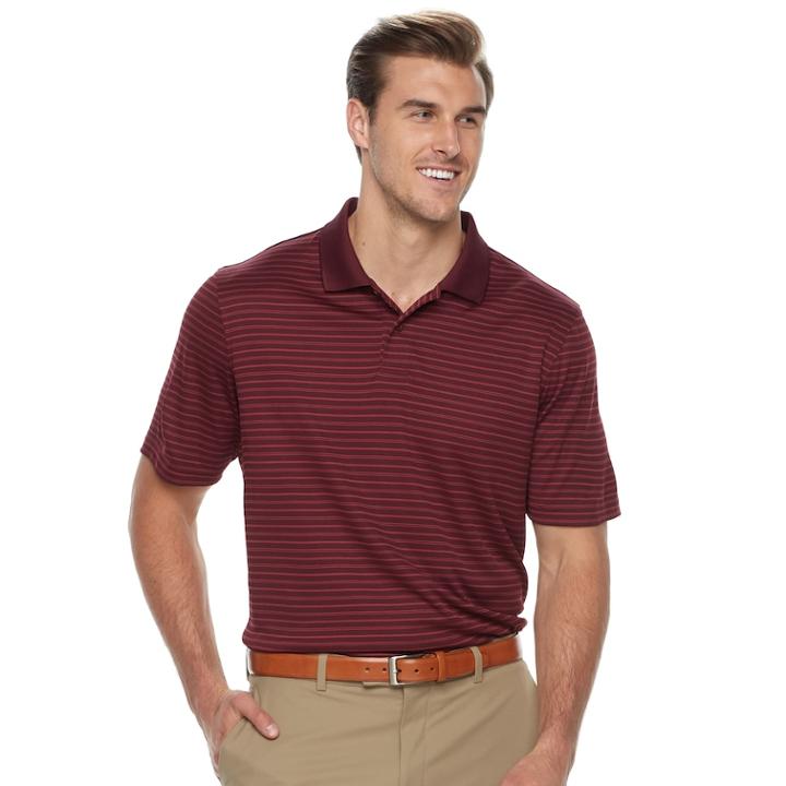 Big & Tall Croft & Barrow&reg; Cool & Dry Classic-fit Striped Performance Polo, Men's, Size: 4xb, Red
