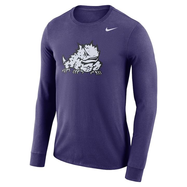 Men's Nike Tcu Horned Frogs Dri-fit Logo Tee, Size: Medium, Purple