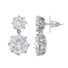 Jennifer Lopez Red Carpet Ready Cubic Zirconia Double Drop Earrings, Women's, Silver