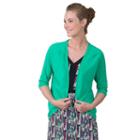 Women's Soybu Crosstown Open-front Yoga Cardigan, Size: Large, Med Green