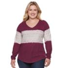 Plus Size Sonoma Goods For Life&trade; Essential V-neck Tee, Women's, Size: 2xl, Brt Purple