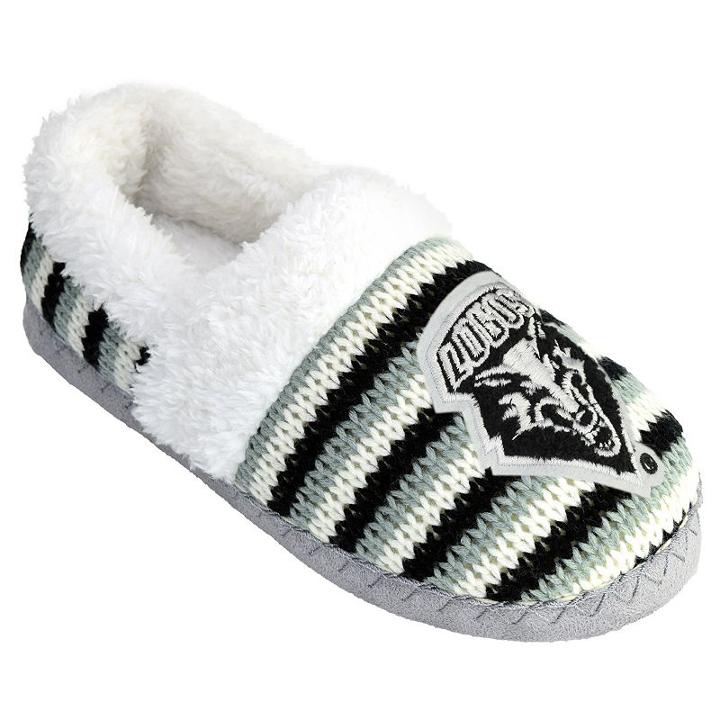 Women's New Mexico Lobos Striped Sweater Slipers, Size: Xl, White Oth