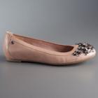 Simply Vera Vera Wang Women's Beaded Ballet Flats, Size: 10, Lt Beige