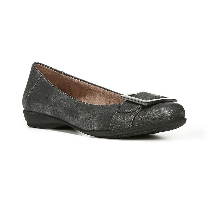 Naturalsoul By Naturalizer Women's Buckled Ballet Flats, Size: Medium (11), Grey