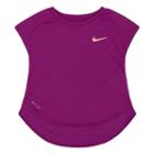Girls 4-6x Nike Dri-fit High-low Tee, Size: 4, Med Purple