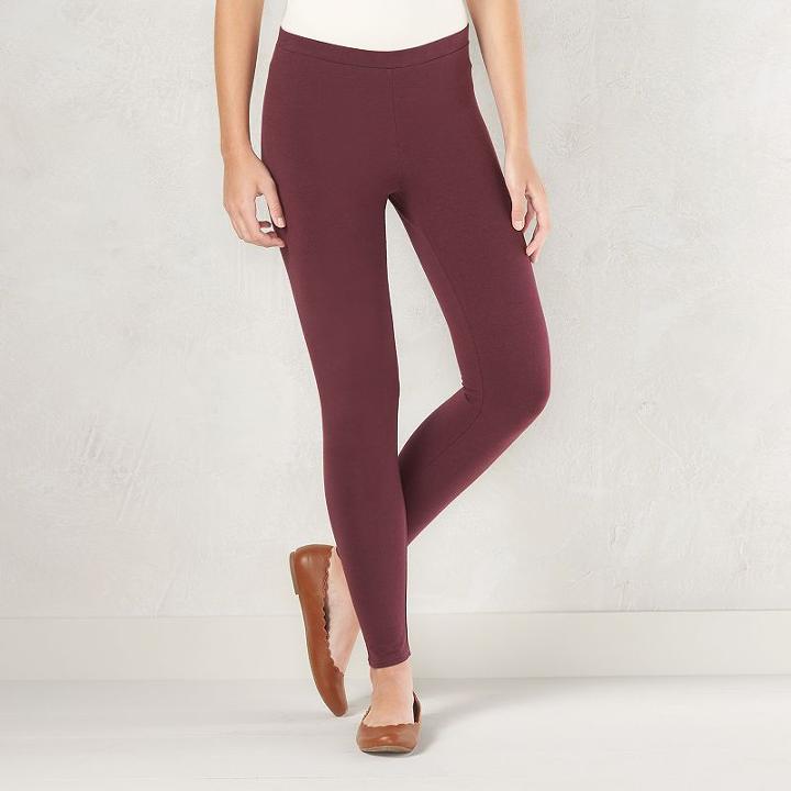 Women's Lc Lauren Conrad Solid Leggings, Size: Xs, Red
