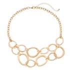 Oval Link Statement Necklace, Women's, Gold