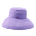 Women's Scala Cotton Big Brim Hat, Med Purple