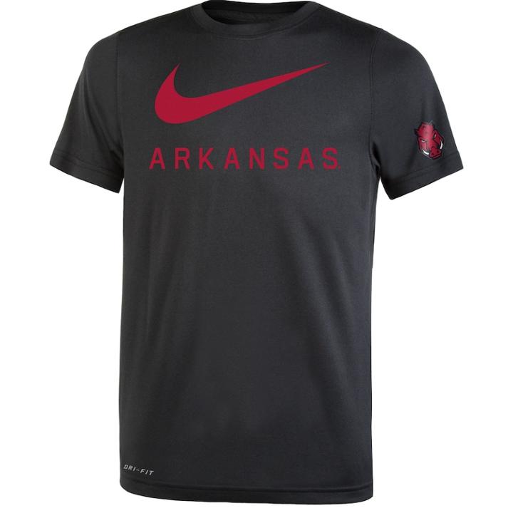 Boys 8-20 Nike Arkansas Razorbacks Legend Dna Tee, Size: M 10-12, Black
