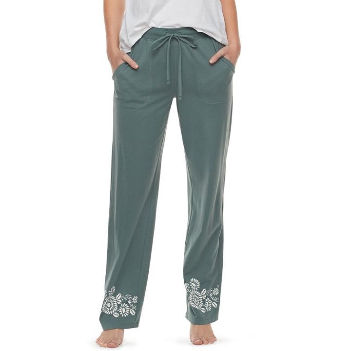 Women's Sonoma Goods For Life™ Knit Pants, Size: Medium, Green