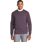Men's Van Heusen Flex Classic-fit Fleece Knit Crewneck Sweater, Size: Small, Drk Purple