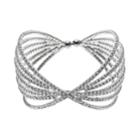 Crystal Avenue Bow Cuff Bracelet, Women's, Size: 7.25, Grey