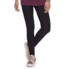 Juniors' Pink Republic Quilted Knee Leggings, Teens, Size: Large, Black