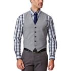 Men's Haggar&reg; Slim-fit Heathered Light Gray Suit Vest, Size: 44, Light Grey