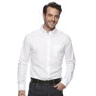 Men's Croft & Barrow&reg; True Comfort Classic-fit Stretch Button-down Shirt, Size: Large, White
