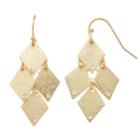 Lc Lauren Conrad Textured Kite Drop Earrings, Women's, Gold
