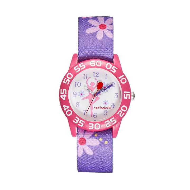 Red Balloon Girls' Ballerina Time Teacher Watch, Girl's, Purple