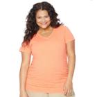 Plus Size Maternity Oh Baby By Motherhood&trade; Ruched V-neck Tee, Women's, Size: 1xl, Ovrfl Oth