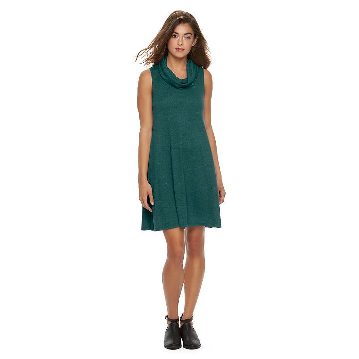 Juniors' Almost Famous Cowlneck Hatchi Swing Dress, Girl's, Size: Medium, Grey Other