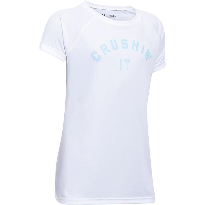 Girls 7-16 Under Armour Crushin' It Tee, Girl's, Size: Small, White