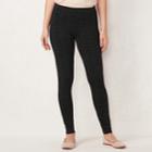 Petite Lc Lauren Conrad Mid-rise Leggings, Women's, Size: M Petite, Black