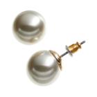 Dana Buchman Gold Tone Simulated Pearl Stud Earrings, Women's, White