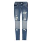 Girls 7-16 Levi's 710 Super Skinny Fit Ripped Jeans, Size: 14, Med Blue