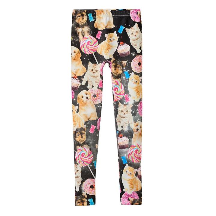 Girls 7-16 Cosmo Critter Fleece-lined Leggings, Size: M-l, Oxford