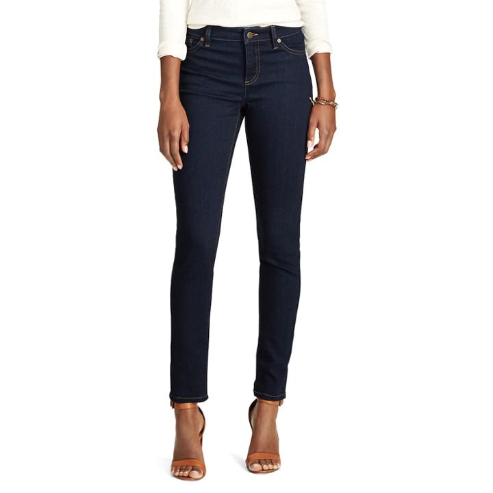 Women's Chaps 4-way Stretch Pants, Size: 6, Blue