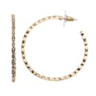 Lc Lauren Conrad Textured Nickel Free Hoop Earrings, Women's, Gold