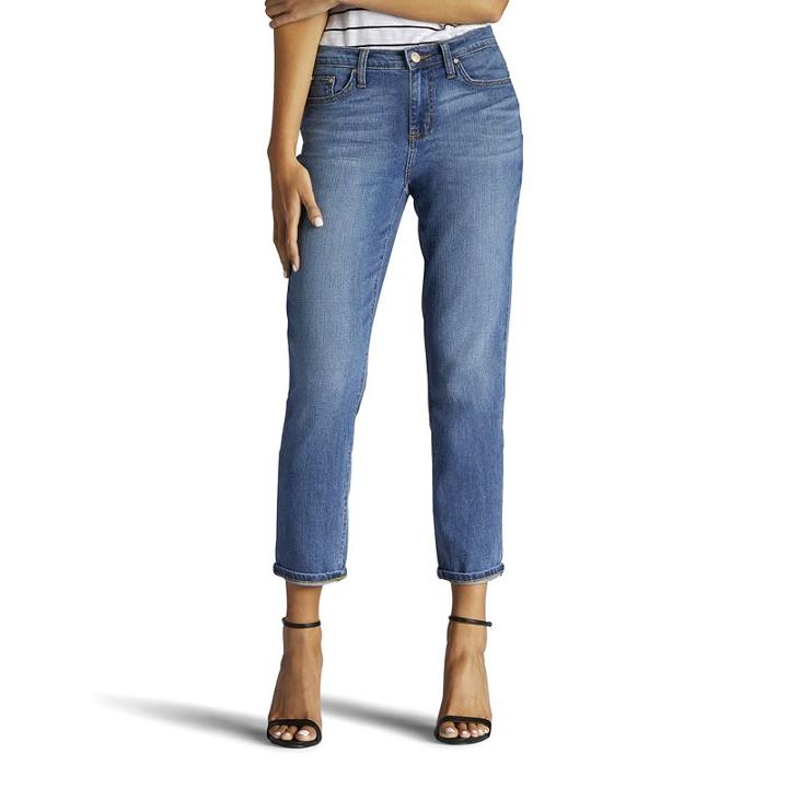 Women's Lee Taylor Slim Boyfriend Jeans, Size: 6 Avg/reg, Dark Blue