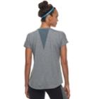 Women's Tek Gear&reg; Mesh Back Short Sleeve Tee, Size: Large, Dark Grey