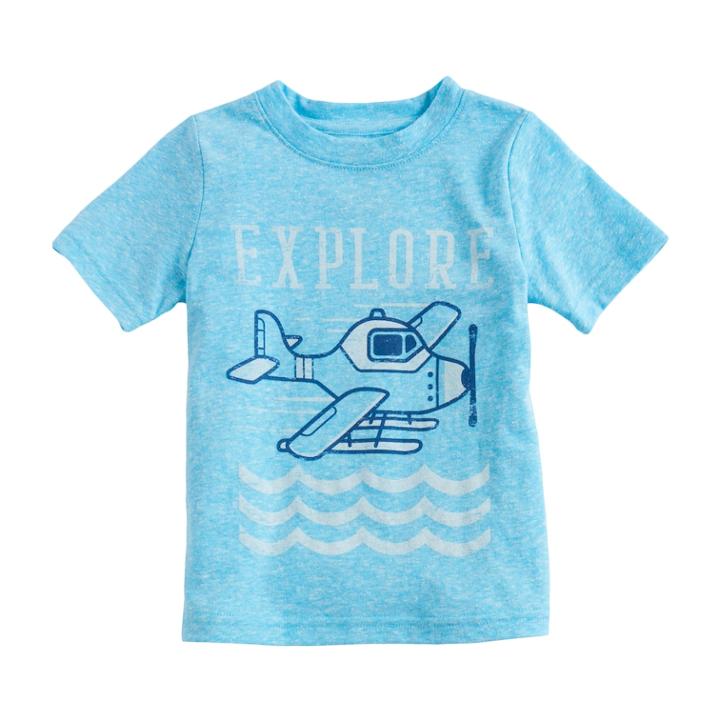Baby Boy Jumping Beans&reg; Slubbed Graphic Tee, Size: 24 Months, Med Blue