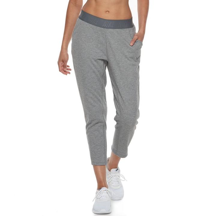 Women's Nike Training French Terry Capris, Size: Xl, Grey Other