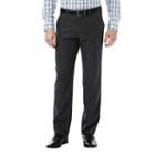 Men's Haggar Melange Slim-fit Flex-waist Pants, Size: 30x32, Grey (charcoal)