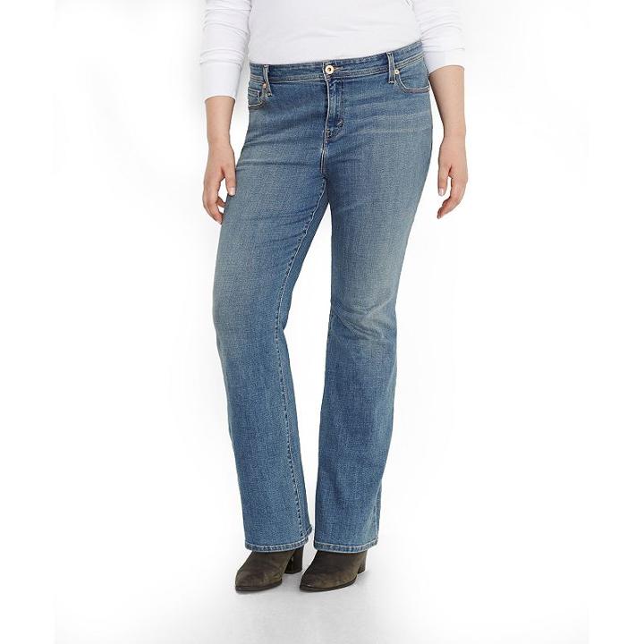 Plus Size Levi's Defined Waist Bootcut Jeans, Women's, Size: 18 - Regular, Blue
