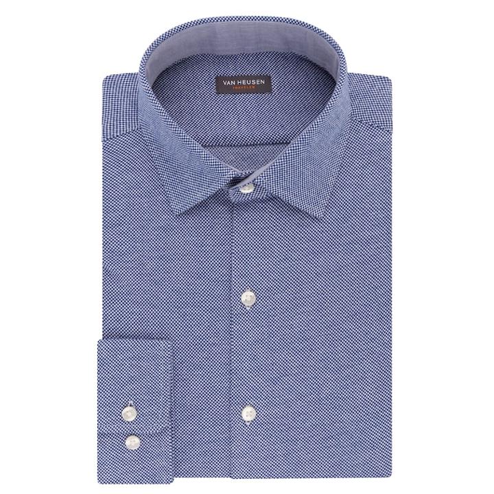 Men's Van Heusen Slim-fit Stretch Dress Shirt, Size: M-32/33, Dark Blue