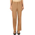 Women's Larry Levine Straight Leg Pant, Size: 4, Med Beige