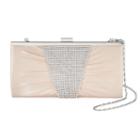 Gunne Sax By Jessica Mcclintock Laura Rhinestone Pleated Clutch, Women's, Beige Oth