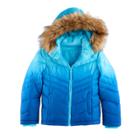 Girls 4-16 So&reg; Heavyweight Faux-fur Trim Puffer Jacket, Size: 4-5, Med Blue