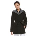 Women's Braetan Hooded Shawl Collar Rain Jacket, Size: Medium, Black