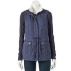 Women's Sonoma Goods For Life&trade; Sherpa-lined Vest, Size: Medium, Blue (navy)