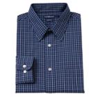 Croft & Barrow, Big & Tall Fitted Checked Dress Shirt, Men's, Size: 14.5-32/33, Blue